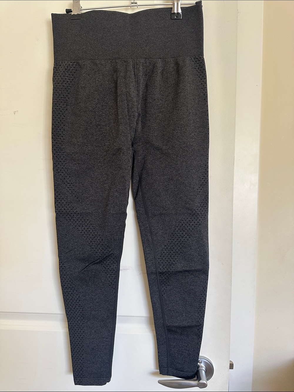 High-Waist Dark Gray Seamless Leggings